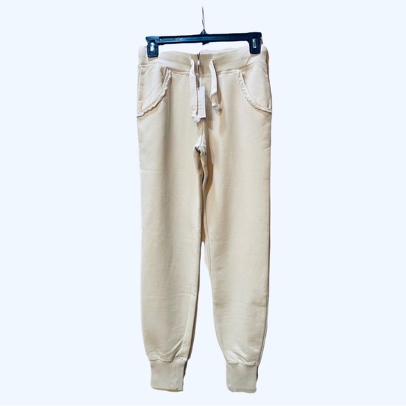 Generation Love Asta Ruffle Sweatpants joggers In Jet Stream Cream Size Large - Picture 2 of 11